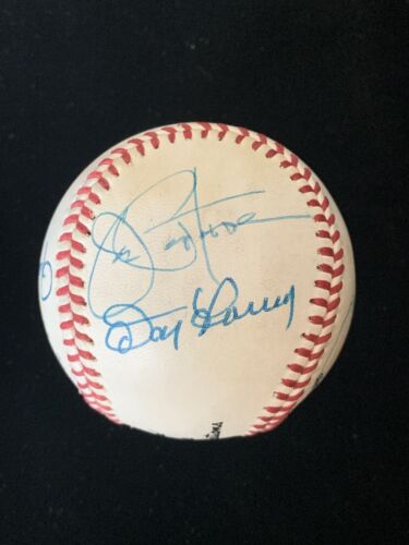 HOFers & Stars MULTI SIGNED Baseball 8 sigs Larsen Rizzuto Thomson w/ hologram