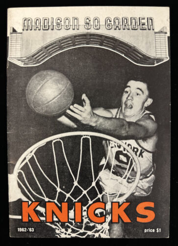 Original 1962-63 New York KnicksNBA Basketball Yearbook / Media Guide w/ Guerin