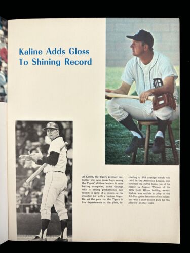 1968 Detroit Tigers Official Baseball Yearbook - Al Kaline cover - EX