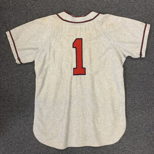 1943-1954 Minor League Game Used ‘W’ (team) Professional Model Flannel Jersey #1