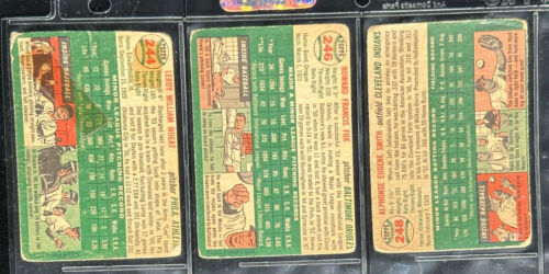 1954 Topps Baseball Starter Set Lot of 75 Different Commons - Low Grade