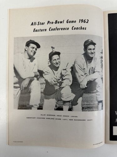 January 14, 1962 All-Star Football Pro Bowl Program – 1961 Season