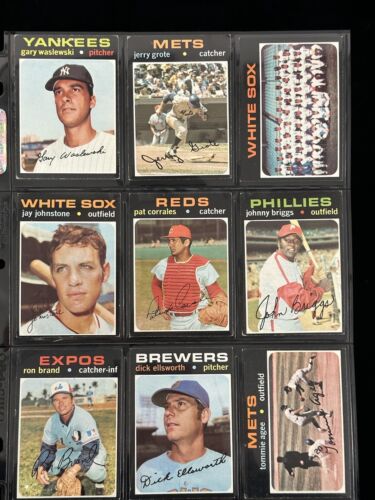 1971 Topps Baseball Partial Starter Set of 183 Diff. Commons Semi-Stars High#’s