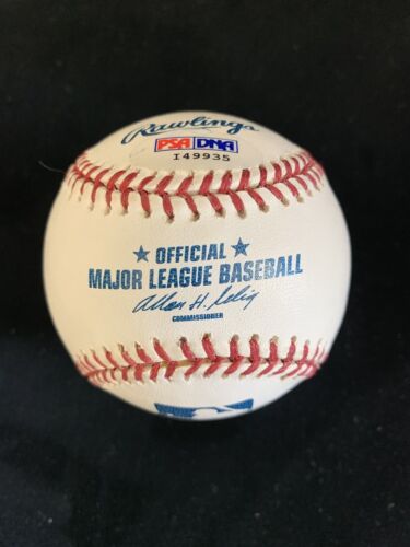 Brian Slocum Indians SIGNED Official ML Selig Baseball PSA DNA sticker only