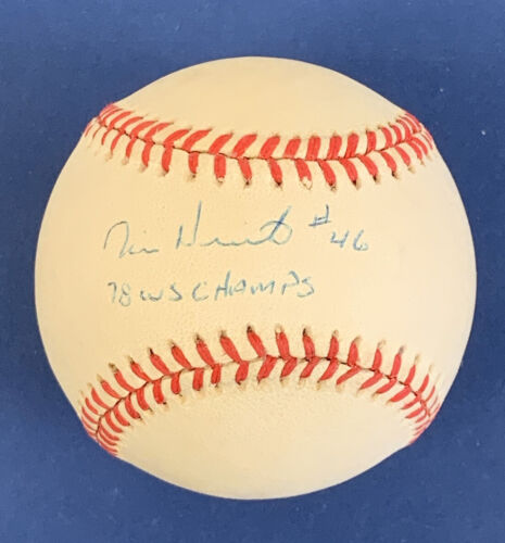 Mike Heath #46 ‘78 WS Champs SIGNED Official AL Budig Baseball w/ hologram