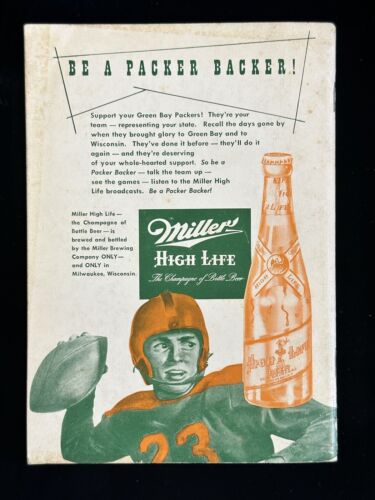 1950 Green Bay Packers NFL Football Press & Radio Media Guide EX