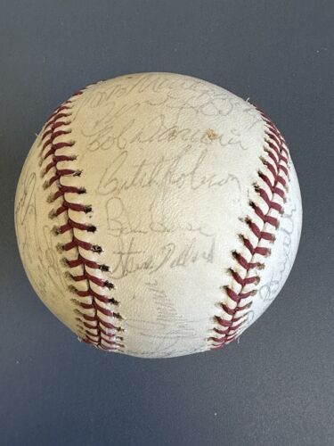 1976 Boston Red Sox Team Signed Official AL Baseball 28 sig w/Yaz Fisk Rice Lynn