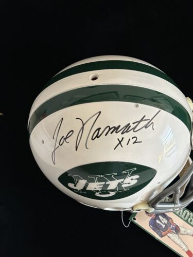 Joe Namath #12 New York Jets HOFer SIGNED Full-Size Football Helmet w/ hologram