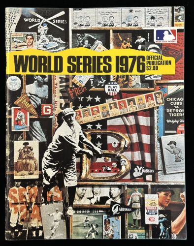 1976 World Series Program Reds @ Yankees w/ Yankees Insert - Unscored - EX