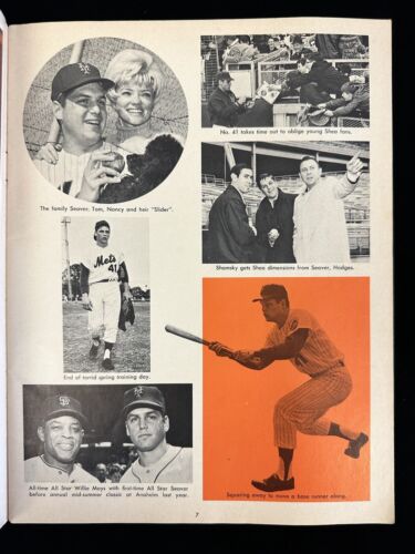 1968 New York Mets Official Baseball Yearbook - Roster as of 4/11 VG-EX+