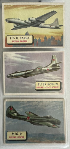 1957 Topps Planes Non Sport Trading Card Complete Set of 120 - Blue Backs - EX