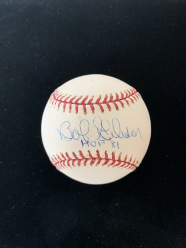 Bob Gibson HOF 81 SL Cards Signed Official Major League Baseball w/ B&E Hologram