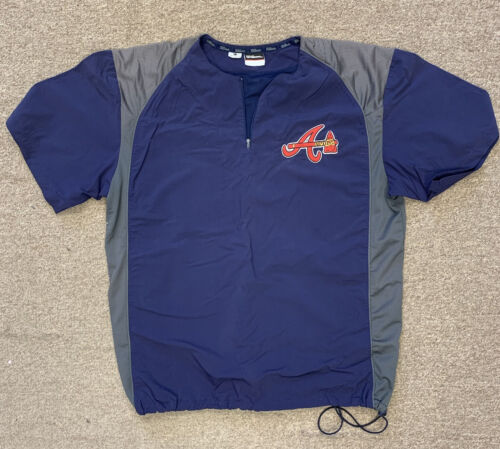 2002 Lynn Jones Macon Braves Manager Minor League Game Used Pullover Windbreaker