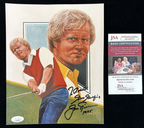 Jack Nicklaus SIGNED 8x10 Personalized ‘To Robert’ Golf Photo w/ JSA COA