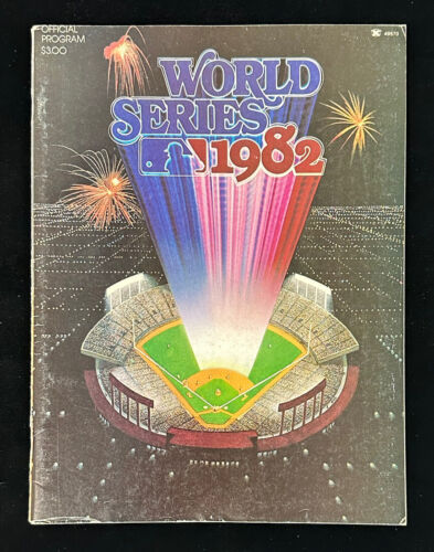 1982 World Series Official Baseball Program Unscored National Edition EX