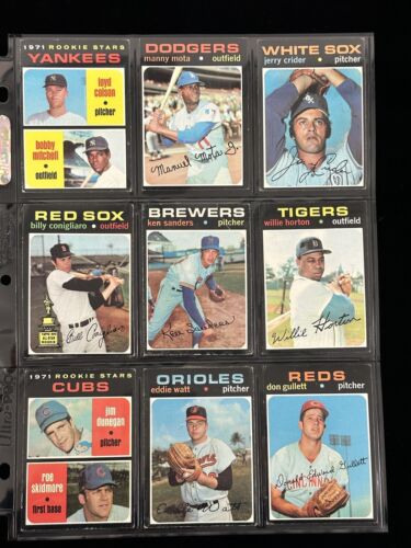 1971 Topps Baseball Partial Starter Set of 183 Diff. Commons Semi-Stars High#’s