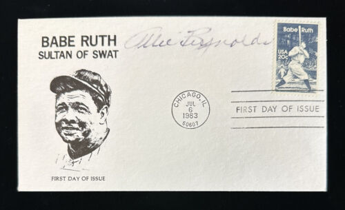 Allie Reynolds New York Yankees SIGNED 1983 Babe Ruth FDC / Envelope w/ Hologram