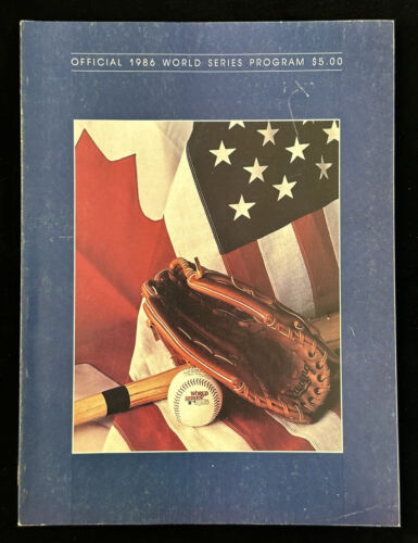 1986 New York Mets World Series Program vs Red Sox w/Mets Insert - Unscored - EX