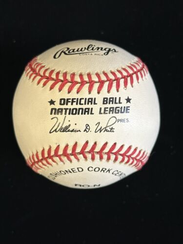 Vic Lombardi (died 1997) Dodgers Pirates SIGNED Official NL Baseball w/ hologram