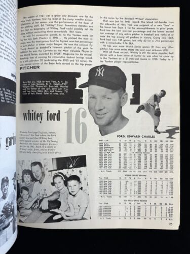 1962 New York Yankees Official Baseball Yearbook VG