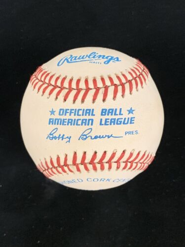 Hoyt Wilhelm Orioles Yankees SIGNED Official AL Bobby Brown Baseball w/ hologram