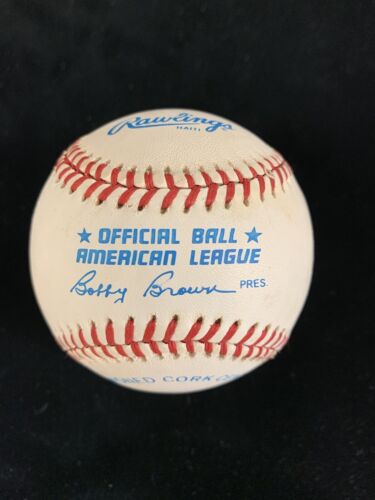 Don Mattingly Yankees Vintage Signed Official AL Brown Baseball w/ B&E Hologram