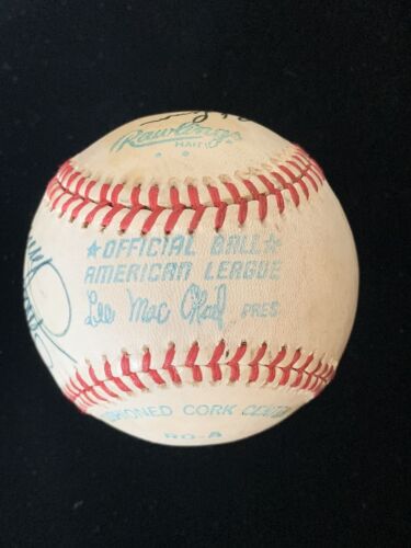 c. 1975 Bob Lemon / Minnie Minoso SIGNED Official AL Mac Phail Baseball w/ holog