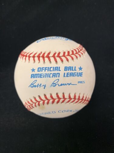 Irv Noren Yankees (1952-56) SIGNED Official AL Bobby Brown Baseball w/ hologram