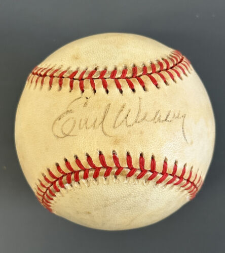 Earl Weaver Orioles HOF Manager SIGNED Official AL Budig Baseball w/ hologram