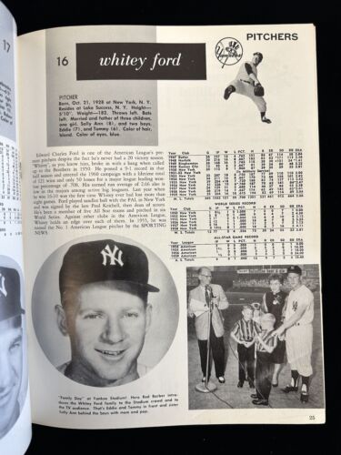 1960 New York Yankees Official Baseball Yearbook Revised Edition VG