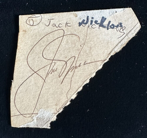 Jack Nicklaus 3x3” Vintage Autograph Cut - Legendary Golf Hall of Famer