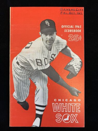 October 1 1965 MLB Program Kansas City Athletics at Chicago White Sox EXMT