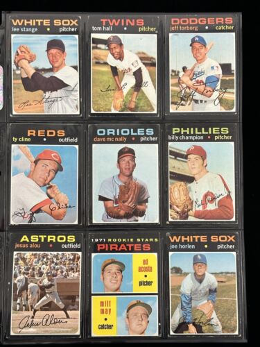 1971 Topps Baseball Partial Starter Set of 183 Diff. Commons Semi-Stars High#’s