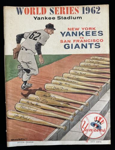 1962 New York Yankees World Series Program vs San Francisco Giants VG-EX