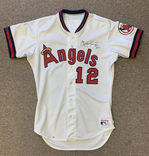 1990 Mark Langston California Angels Game Used AUTOGRAPHED Home Jersey #12