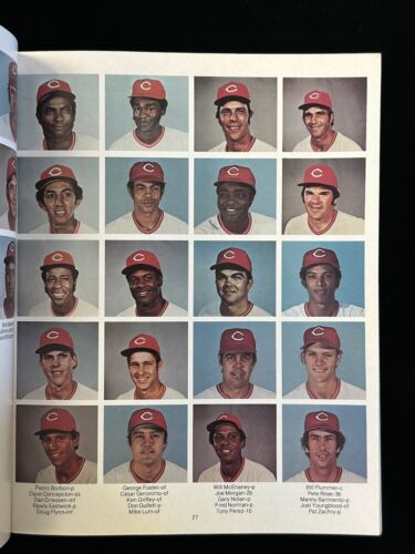 1976 World Series Program Reds @ Yankees w/ Yankees Insert - Unscored - EX