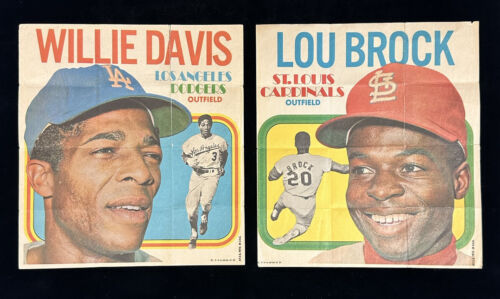 1970 Topps Baseball Player Posters Complete Set of 24 Low Grade w/Clemente Bench