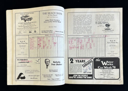 1980 LA Dodgers MULTI SIGNED Spring Training Baseball Program 5 sigs w/ hologram