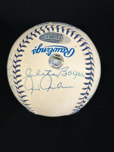 NY Yankees Greats MULTI SIGNED Official AL Joe DiMaggio Baseball 10 sigs Jeter