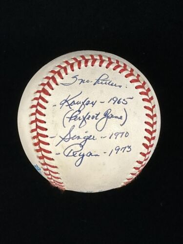 Jeff Torborg 3 No-Hitters Inscription SIGNED Official AL Baseball w/hologram