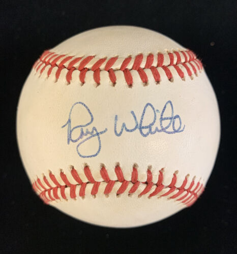 Roy White New York Yankees SIGNED Official AL Bobby Brown Baseball w/ hologram