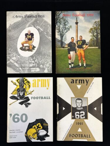 Lot of 39 Different ARMY Football Media Guides 1954 thru 1993 inclusive