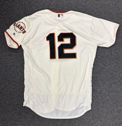 2017 Joe Panik San Francisco Giants Gigantes Game Used Jersey #12 w/ MLB LOA