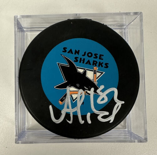 Arturs Irbe San Jose Sharks 1991-1995 Goalie SIGNED NHL Hockey Puck w/ Hologram