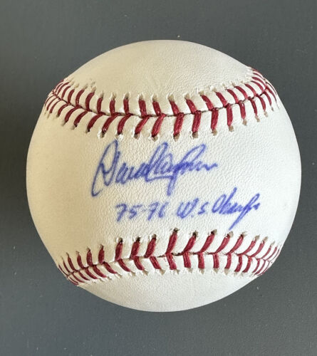 Dave Concepcion 75-76 WS Champs Reds SIGNED Official ML Baseball PSA DNA sticker