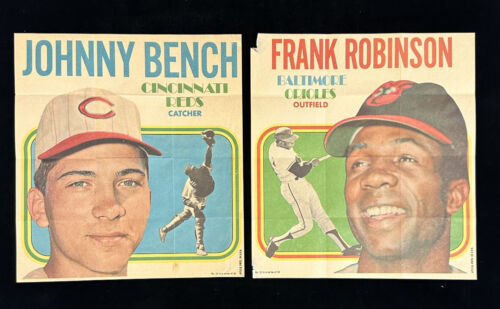 1970 Topps Baseball Player Posters Complete Set of 24 Low Grade w/Clemente Bench