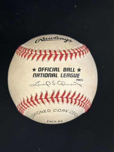 Marty Perez Braves Yankees SIGNED Official NL Coleman Baseball w/ hologram