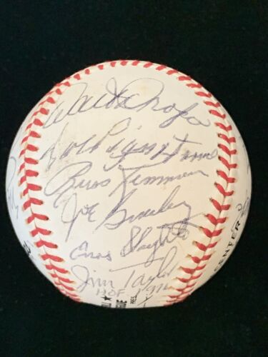 MLB / NFL HOFers & Stars Unique MULTI SIGNED Official NL Baseball 20 sigs Graham