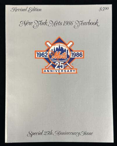 1986 New York Mets Official Baseball Yearbook Revised Edition NM