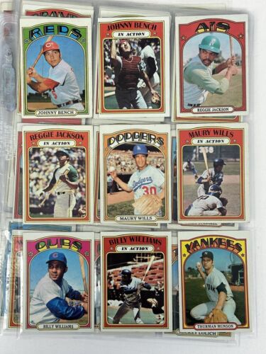 1972 Topps Baseball Partial Set First Series #1-525 inclusive w/ Aaron Clemente